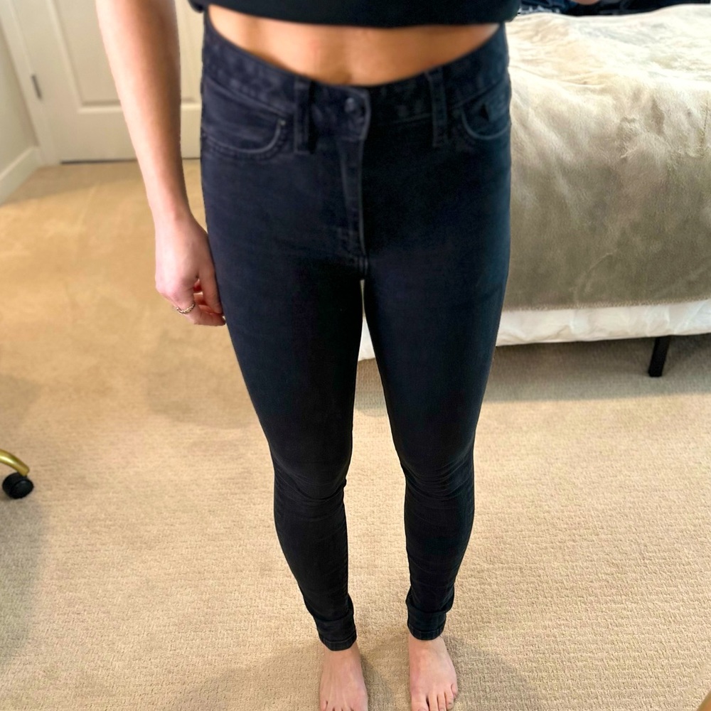 Joes black high rise skinny jeans